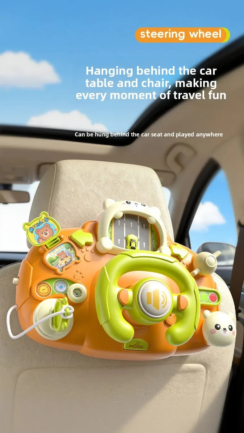 Children Early Education Intelligence Steering Wheel Toy Childrens Simulated Realistic Driving Car Small Cart Soothing Girl Toys