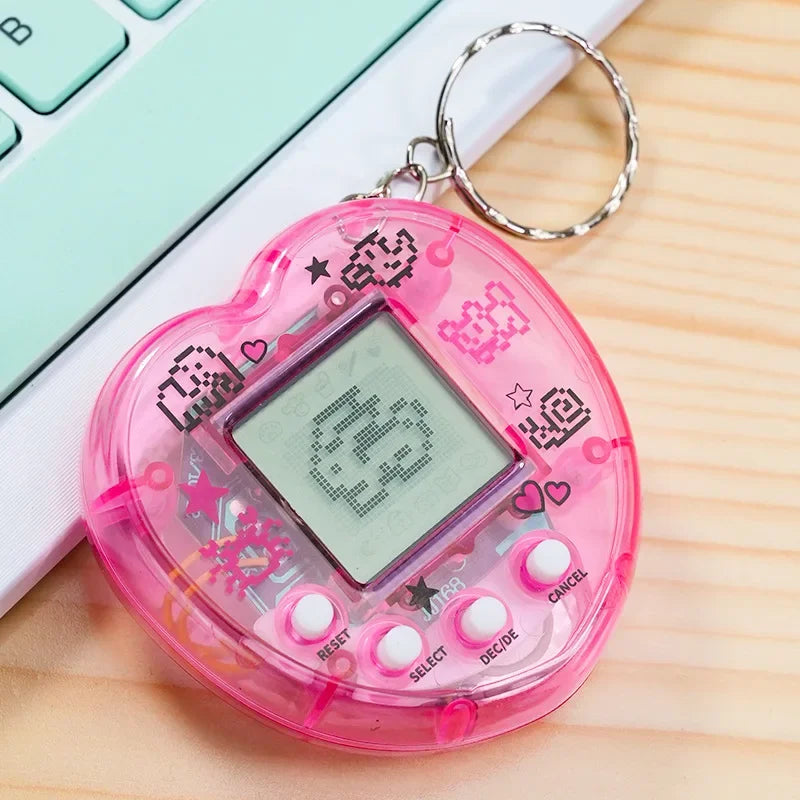 Multilingual Pixelhobby Keychain, Retro Pixel Virtual Electronic Animal Pet Game Toy,