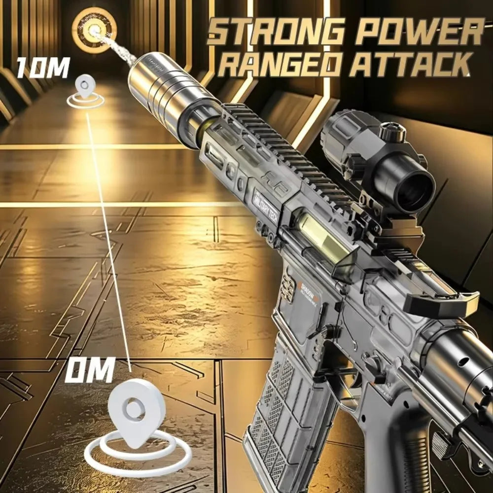 Powerful Electric Water Gun Toy Capacity High Speed Long Range Continuous Shooting SLR Model Summer Outdoor Toys