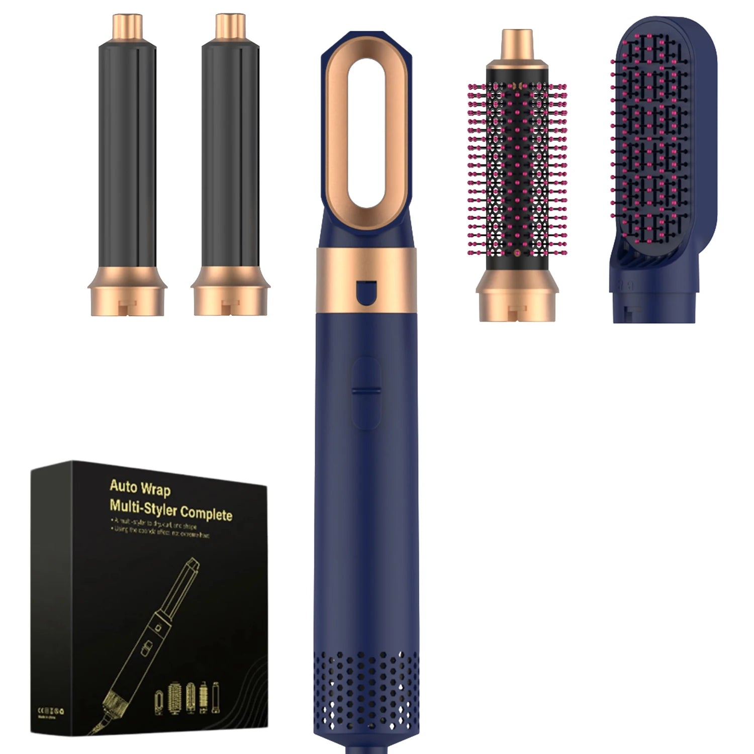 5IN1 Hot Air Brush Wrap Styler Hair Dryer With Electric Curling Iron Hair Curler Dryers Curling Rollers Hair Curler With Dryer6