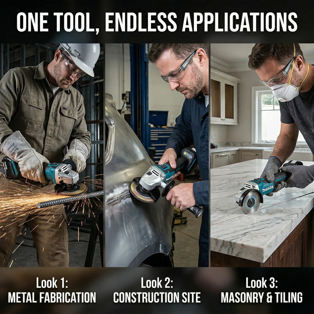Makita DGA404 18V 6.0Ah 125mm Brushless Lithium Battery Angle Grinder Rechargeable Cutting Machine Multi-functional All-in-one B