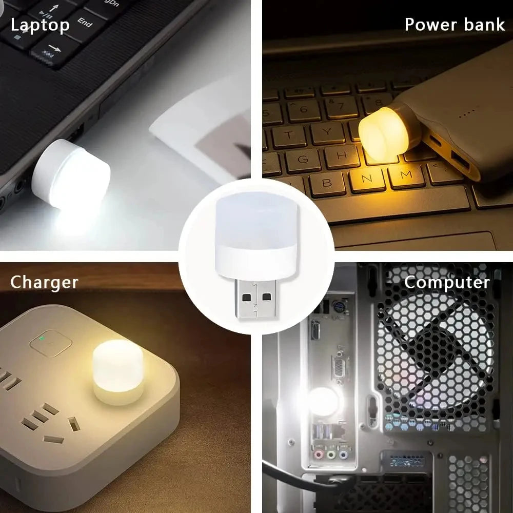 Luz LED USB Mini - Lámpara de Lectura Portátil