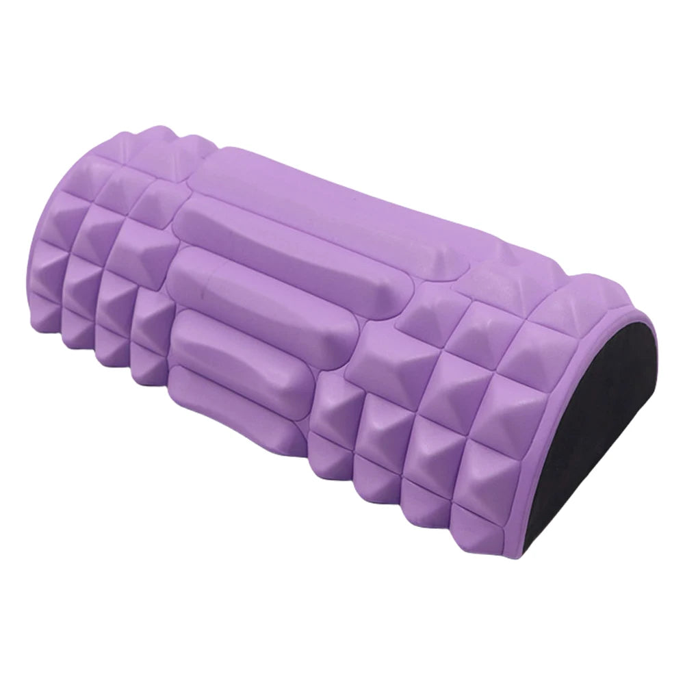 Yoga Roller Half Round EVA Foam Cylinder Massage Roller for Pilates Exercise Enhanced Home Workouts Diameter 5.5cm Length 24cm