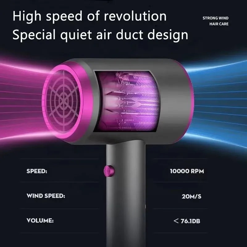 Professional Salon Hair Dryer with Ionic & Heat Protection Portable for Home Hotel Travel-for Household & Hotel Use