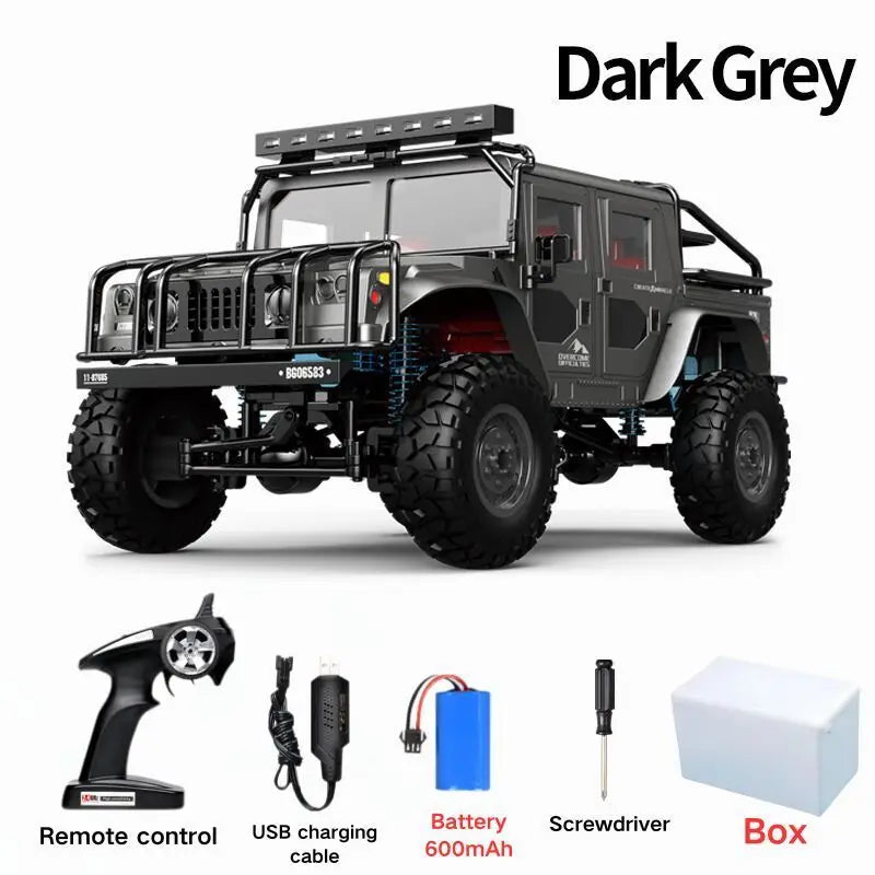 JJRC Q121 RC CAR 4WD Mountaineering Off-Road High Speed Vehicle 1:12 Size RC Car Simulation Hummer Truck Model Children's Toys