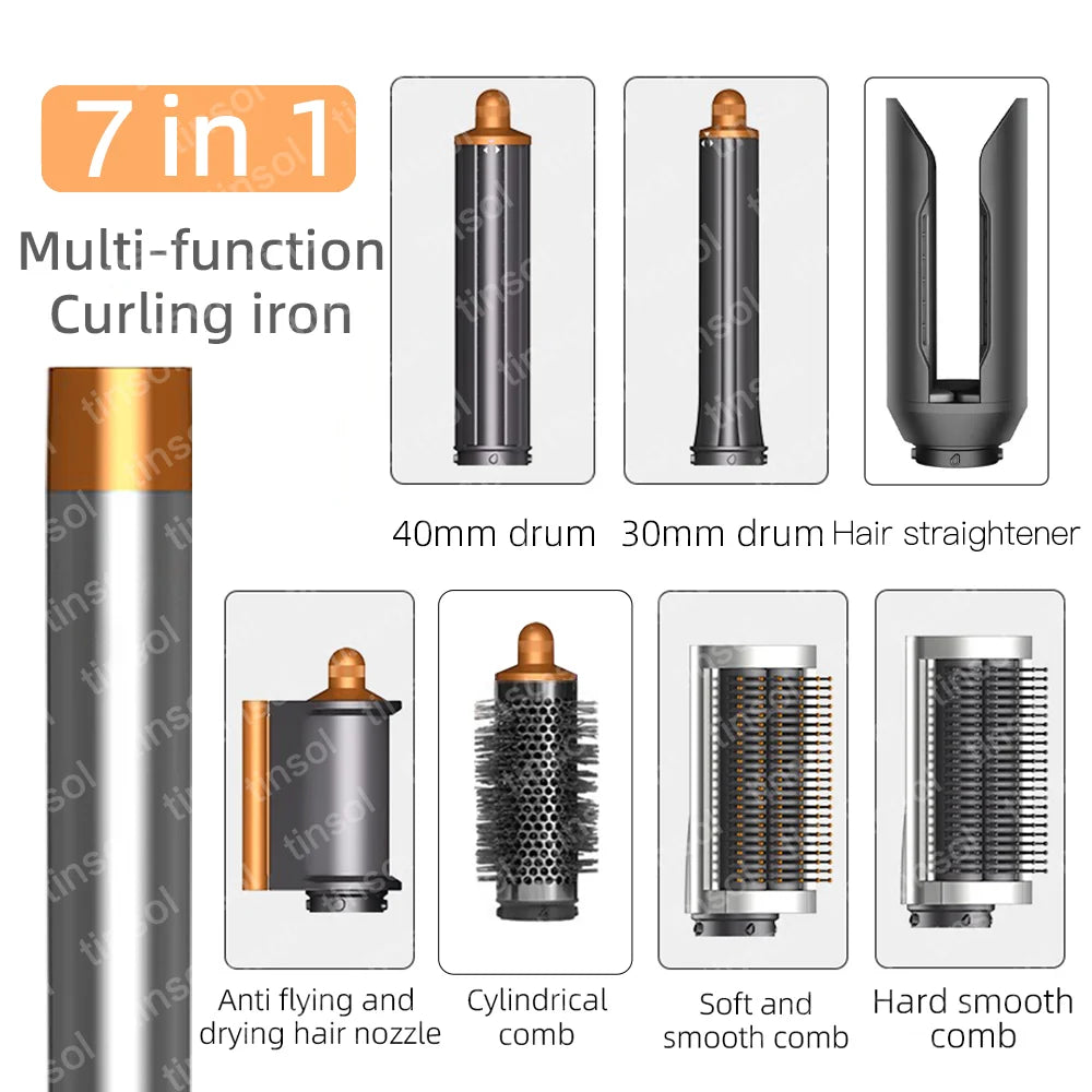 TINSOL 7-in-1 Air Styling Hair Dryer, 110,000 RPM High-Speed Hair Care, Ionic Hair Dryer, Automatic Curling Set