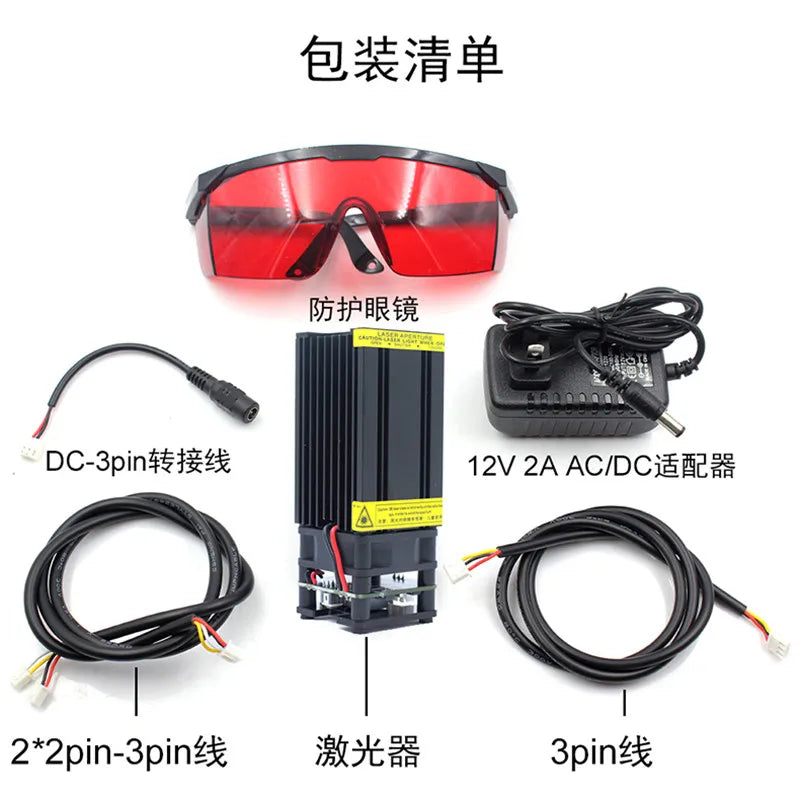 520nm 3 Green Laser Module Landmarks and Airport Bird Repelling BeamsAluminum Heating Dissipation For Parts Factorydirect Sales