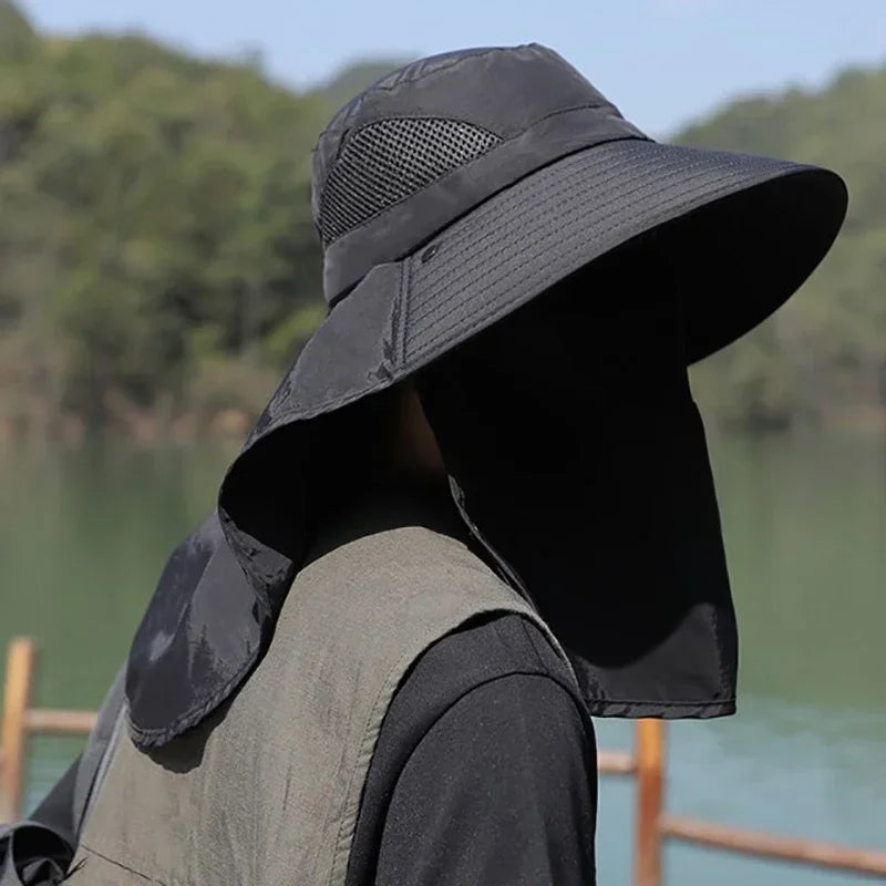 Sombrero con Cubre Nuca UV - Ideal para Pesca y Trekking