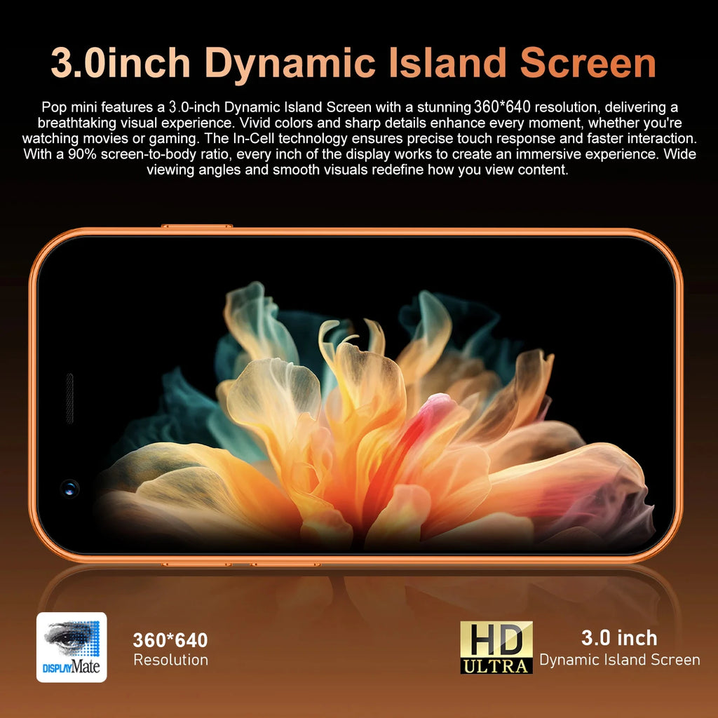 ONEMYTH A17 Mini 3.0 'Android Smartphone 2GB+16GB 3G Unlocked Phone Google Play Store Dual SIM Card Pocket Backup Small Phone