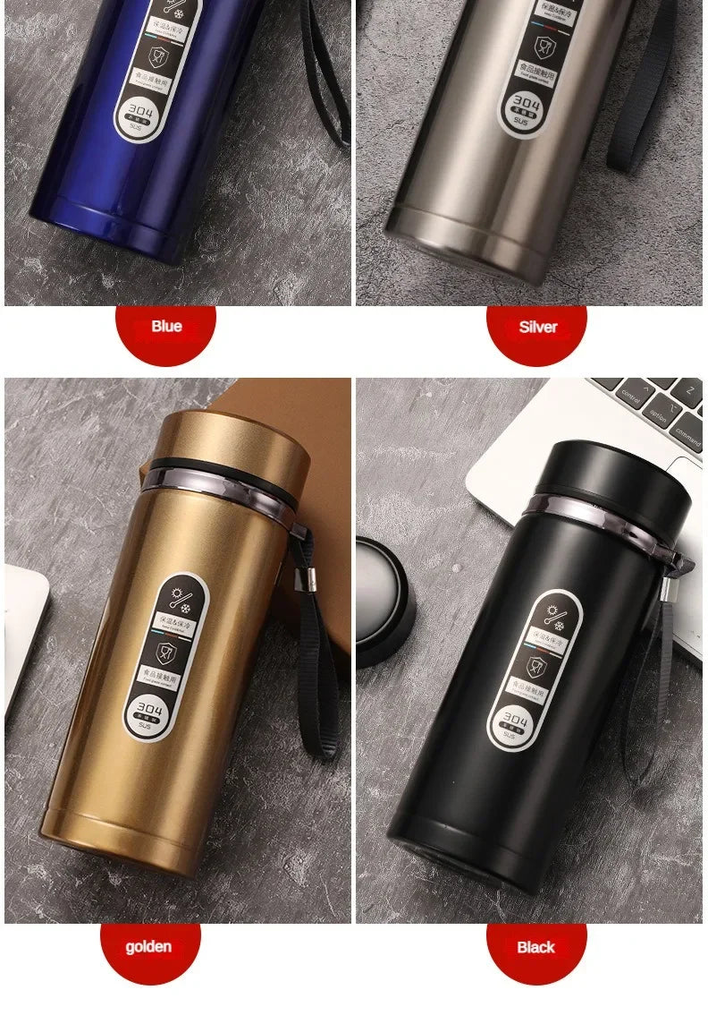 New Vacuum Flask Portable Cups Stainless Steel Thermos Bottle with LED Temperature Display Sus304 Tea Water Bottle