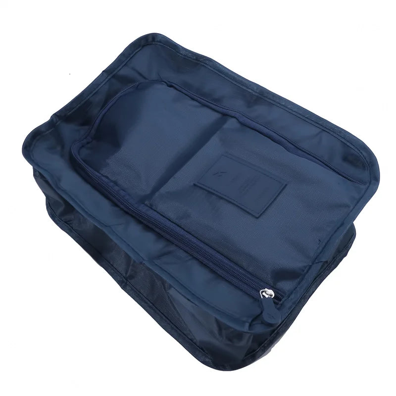 Portable Shoe Bags Travel Holds Multifunction Folding Storage Handbag High Capacity Mini Solid Color Shoe Pouch Organizer