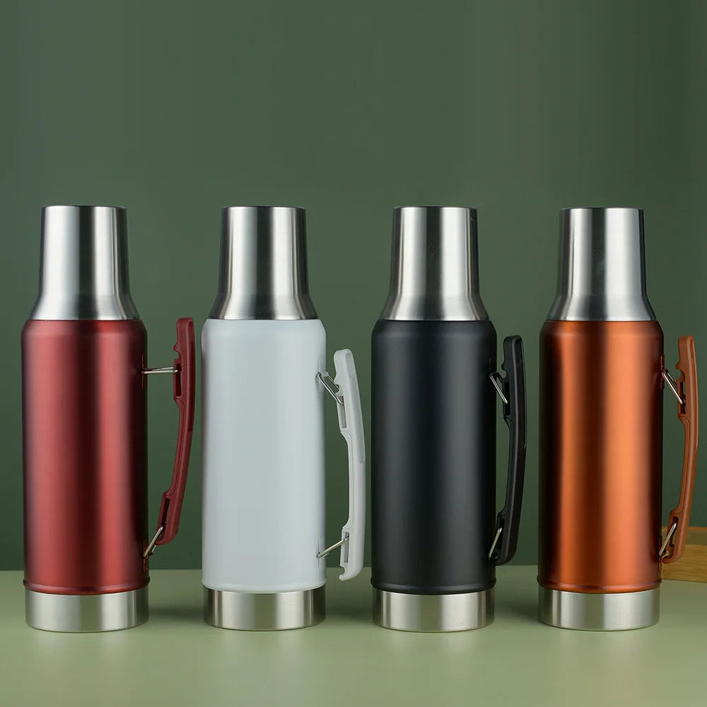 1300ml Portable 304 Stainless Steel with Handle Sports Jug Thermos Jug Large Capacity South American Matai Jug Friend Gift