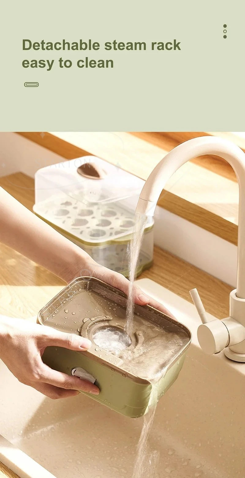 Fast Breakfast Machine Automatic Power Off Multifunction Pot 220V 350W Egg Boiler Dormitory Double Layer Electric Steamer Home