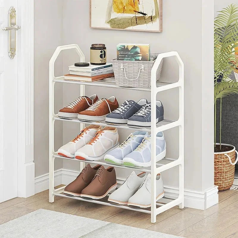 4 Floor Creative Shoe Rack Assembly Storage Cabinet Door Entryway Organizer for Shoes and Home Items