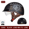 New Standard Electric Motorcycle Helmet Four Seasons Universal Retro Half Helmet Cruise Motorcycle Helmet for Men and Women