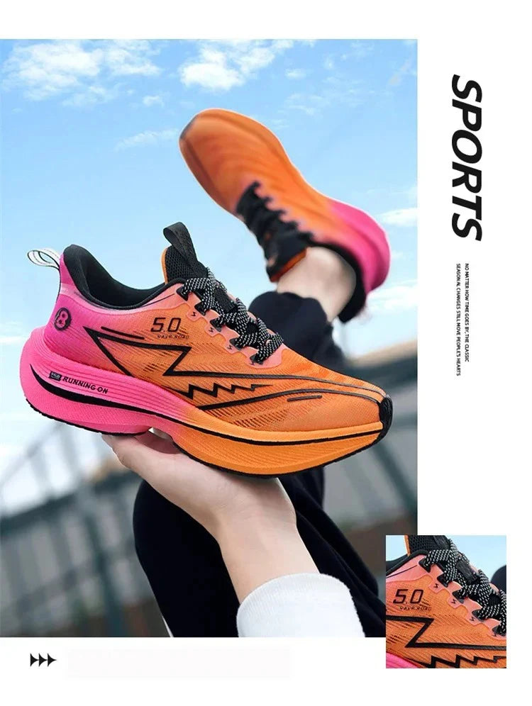 Zapatillas Running Placa de Carbono – Amortiguación Antideslizante Unisex