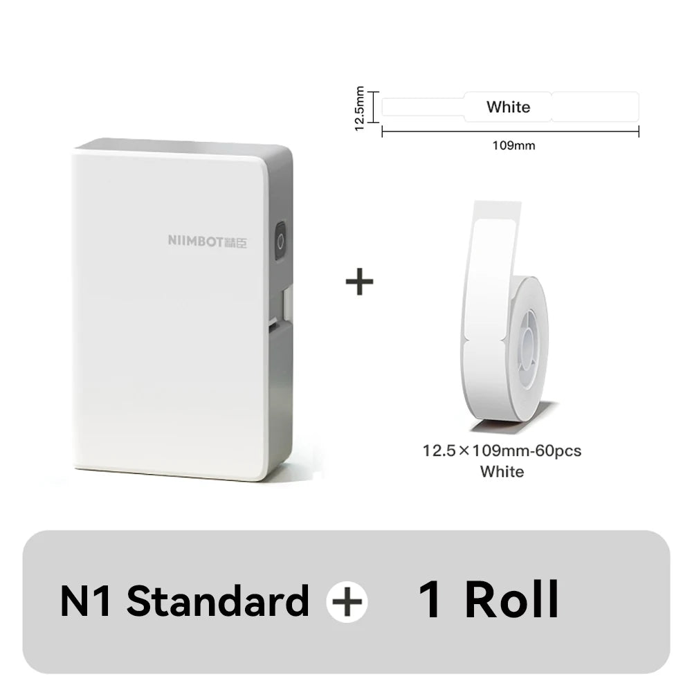 NIIMBOT N1/B18 Mini Portable Label Printer Thermal Transfer Pocket Label Maker With Long Life Ribbon And PET Stickers Gift