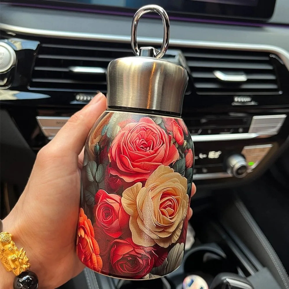 Cute 300ml Mini Insulated Cup Double Wall 304 Stainless Steel Water Bottle Leak-Proof Coffee Mug Vacuum Handy Cup Pocket Cup
