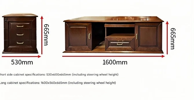Contemporary Chinese Style CEO Desk Chair Set Luxury Boss Desk For Office Home
