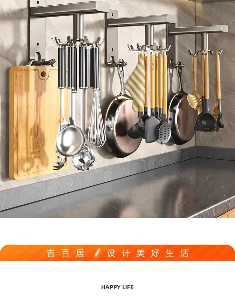 Gancho Giratorio 360° para Cocina - Organizador Multiusos