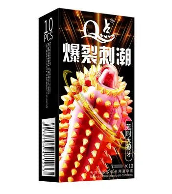 10pcs Spiked Threaded Ultra-Thin Special Condoms Sex Toys For Men 18+ Lubricanted Pussy Stimulation Penis Sleeve Adult Sex Shop