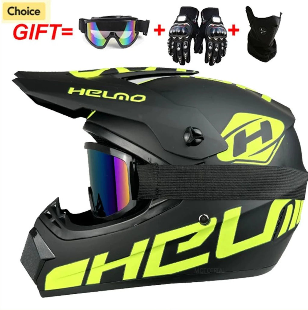 Casco Integral Moto Todoterreno | Downhill y Cross - ¡Incluye 3 Regalos!