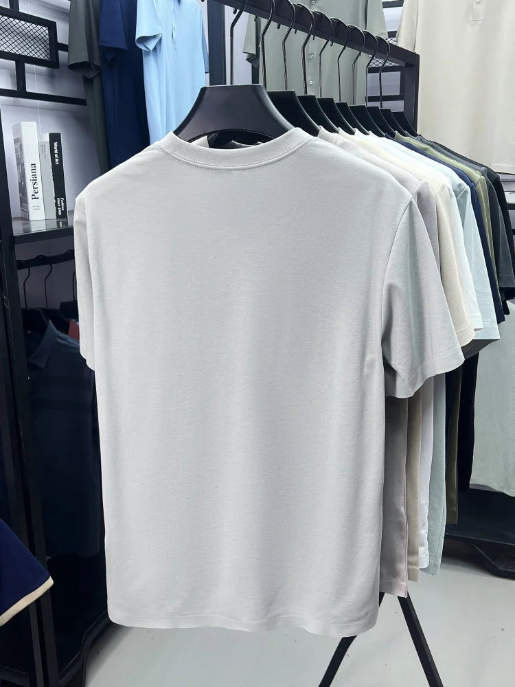 Luxury brand breathable cotton short sleeved exquisite Paul Pony embroidered T-shirt summer comfort casual round neck men's wear