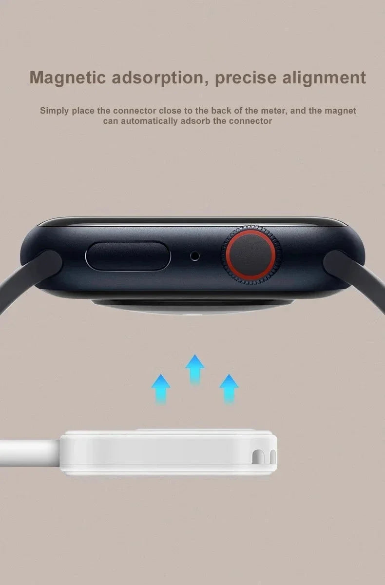 Fast Magnetic Watch Wireless Charger For Apple Watch Ultra 3 2 1 Series 9 8 7 6 SE Charger Dock Adapter Type C Portable Charger