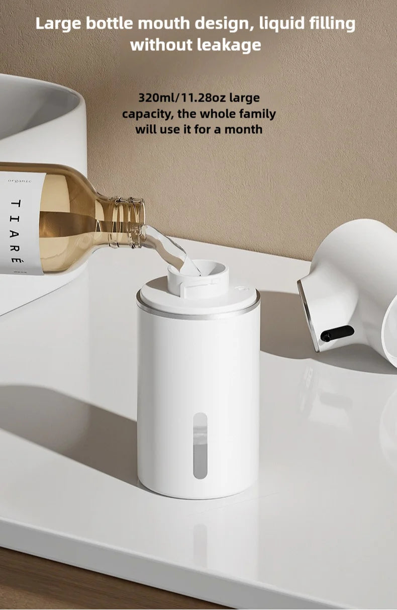 Automatic Foam Soap Dispenser with LED Display - 2-in-1 USB Charging Wall & Desktop Use Dispenser Sabao Automatico