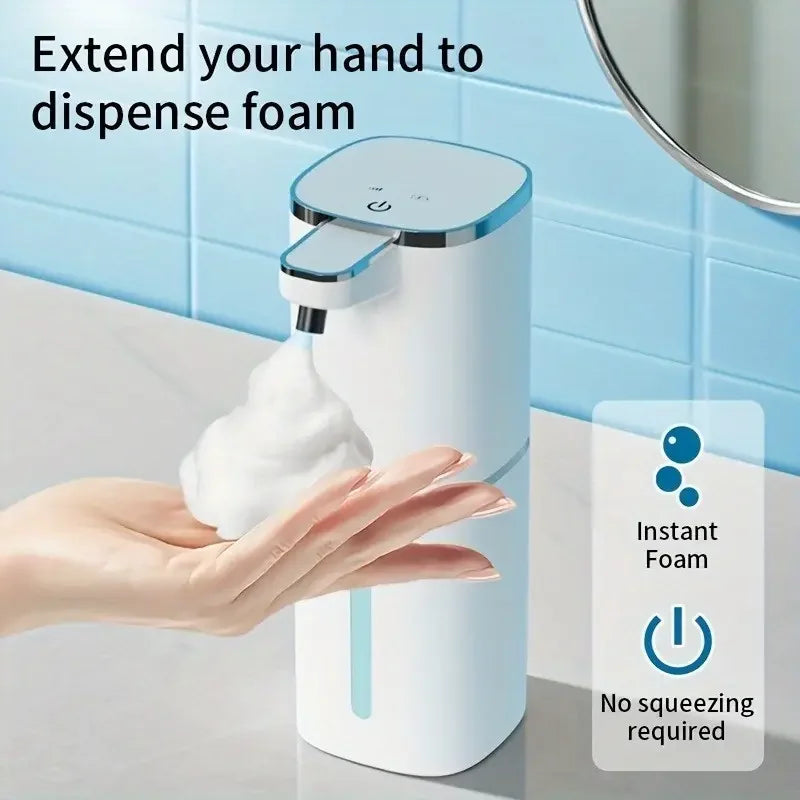 400ML Large Capacity Light Display 4-Levels Adjustable Foam/Liquid Modes Touchless Electric Automatic Smart Sense Soap Dispenser