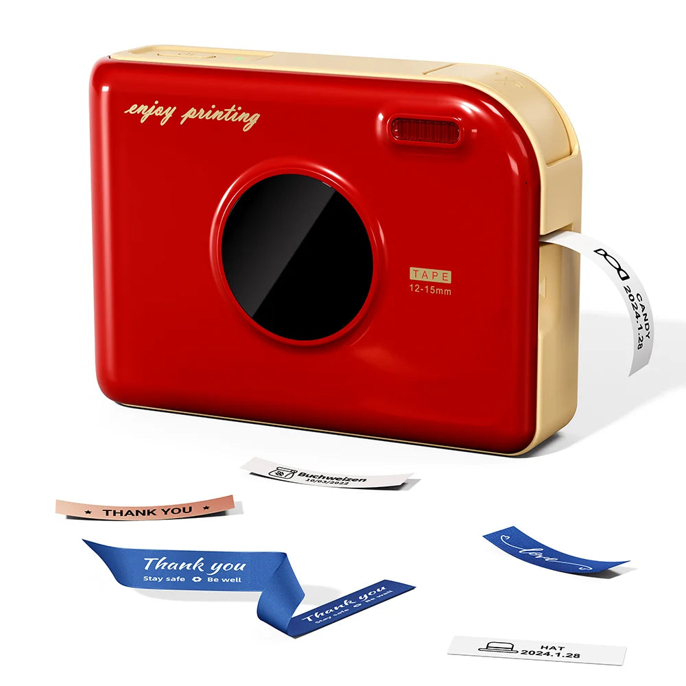Phomemo A30 Ribbon Label Printer Bluetooth Portable Mini Sticker Printer Rechargeable for Gift Wrap Decorations, Cloth Name Tag