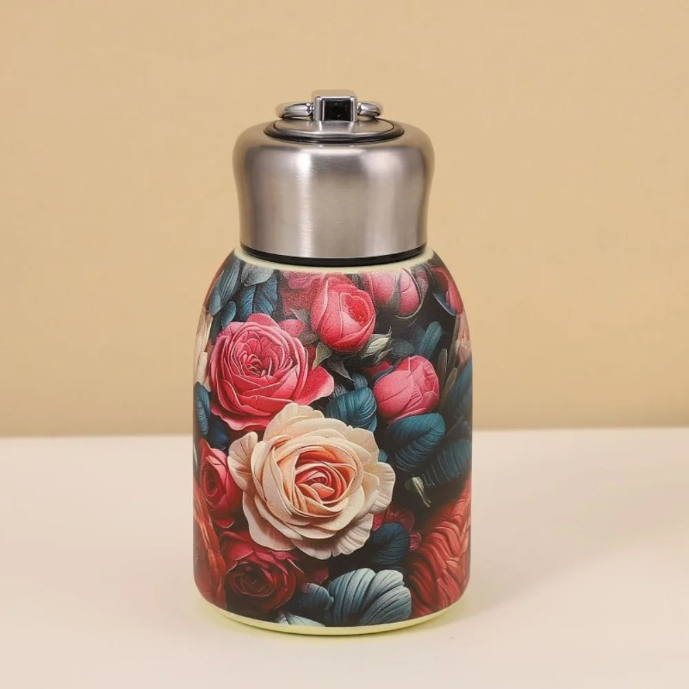 Cute 300ml Mini Insulated Cup Double Wall 304 Stainless Steel Water Bottle Leak-Proof Coffee Mug Vacuum Handy Cup Pocket Cup