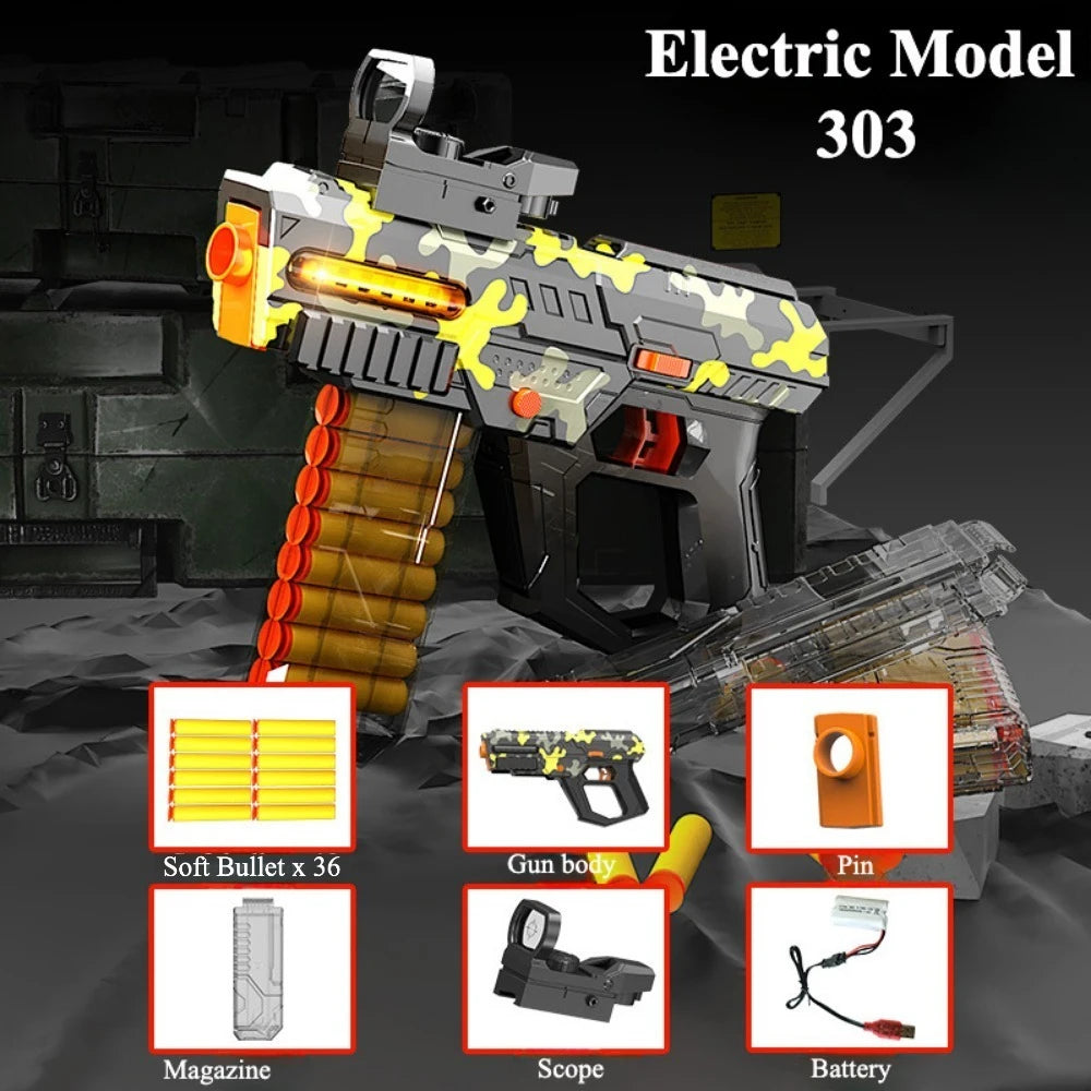 Soft Bullet Gun Toy Gun Auto-Manual Sport Game Outdoor Shooting Games Education Toy for Kids Boys Adult