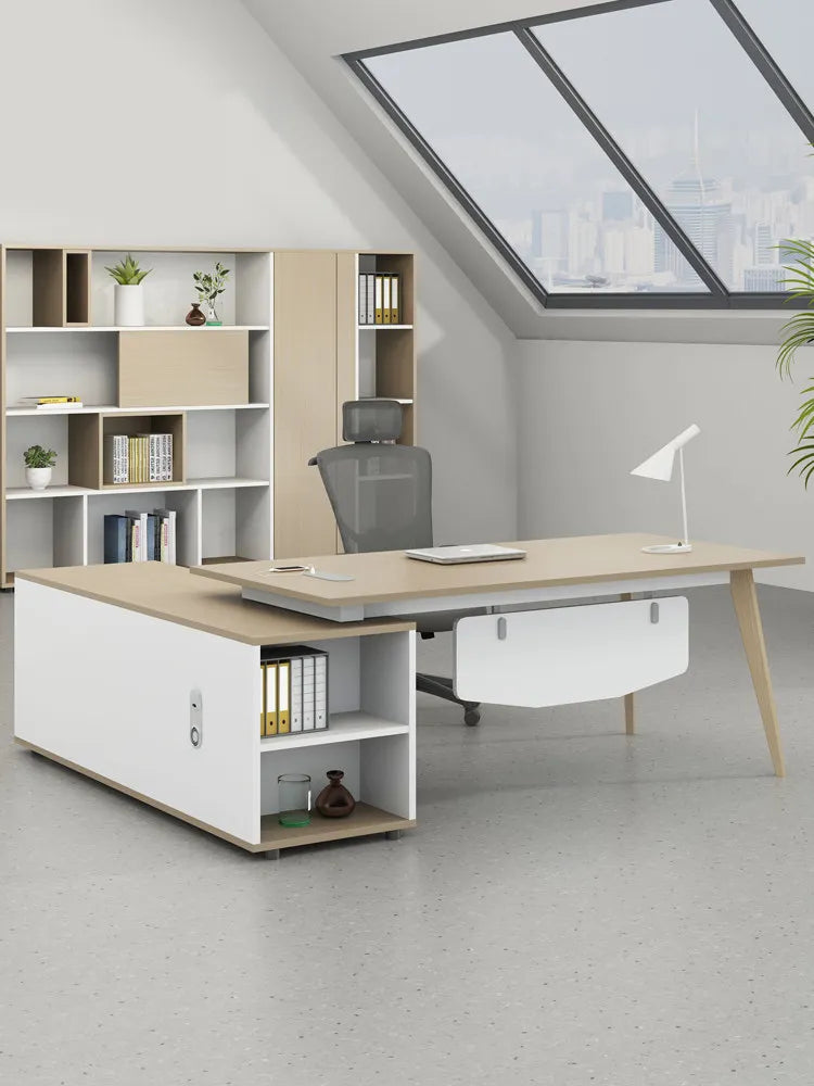 CZ Office Simple Modern Fashion General Manager Desk High-end Executive Desk Manager Office Desk and Chair Set
