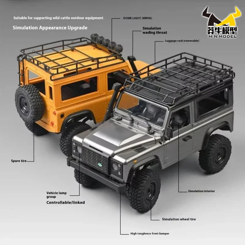 MN98 MN99S 2.4G RC Car 1/12 MN Model RTR Version Rock Crawler Defender 4x4 Off-Road Truck Remote Control Toys For Kid Gift