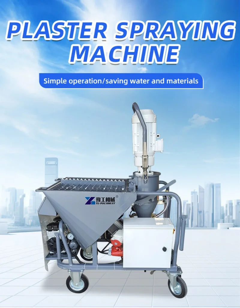 Electric Mortar Spraying Machine Gypsum Plaster Sprayer Cement Spray Pump Mortar Sprayer for Wall Decoration