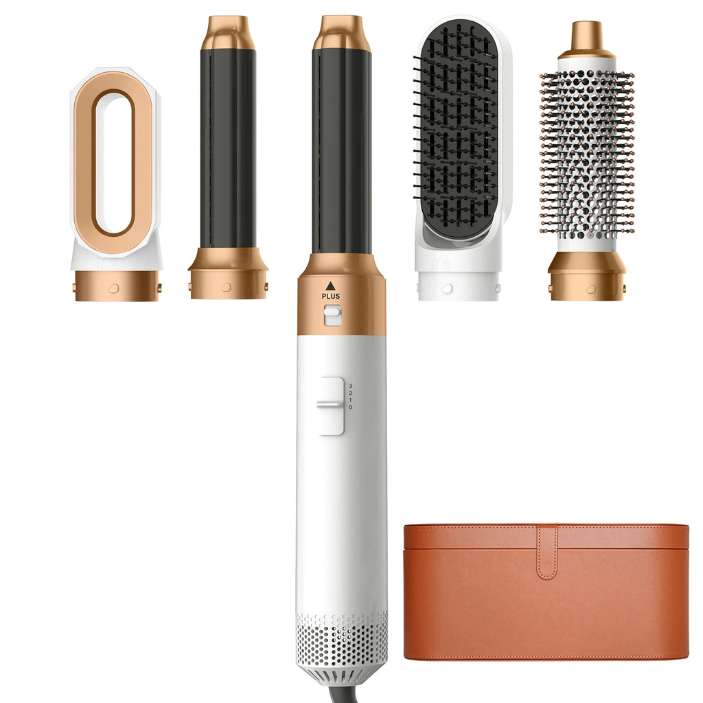 5IN1 Hot Air Brush Wrap Styler Hair Dryer With Electric Curling Iron Hair Curler Dryers Curling Rollers Hair Curler With Dryer6