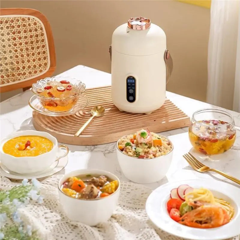 FZFZ For Noodles Soup Mini Rice Cooker Portable Small Travel Electric Kettle Household Hot Pot For Boiling Water EU Plug