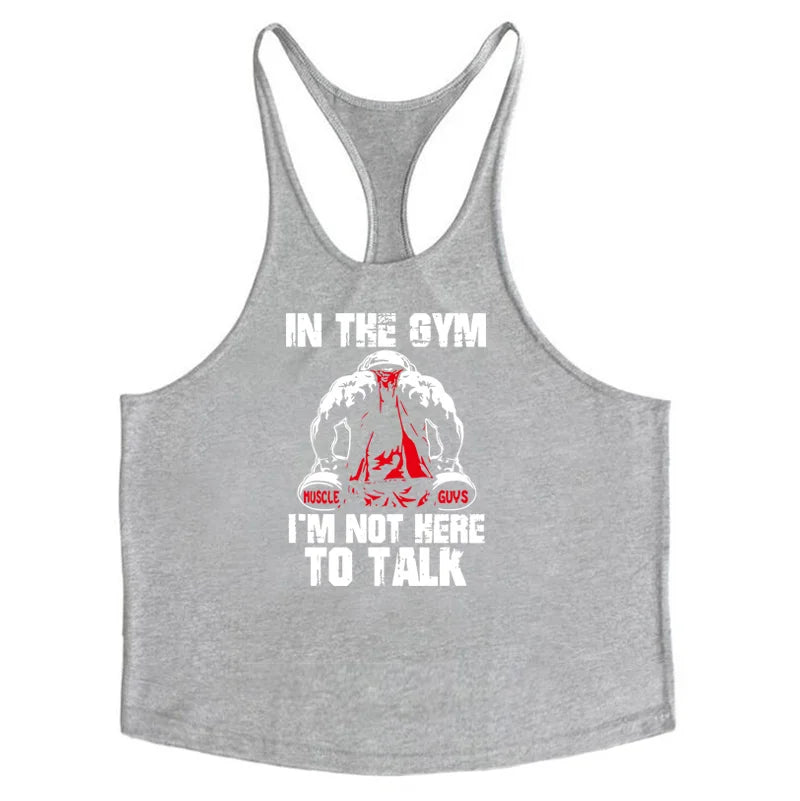 Gyms Workout Sleeveless Shirt Stringer Tank Top Men Bodybuilding Clothing Fitness Mens Sportwear Vests Muscle Singlets