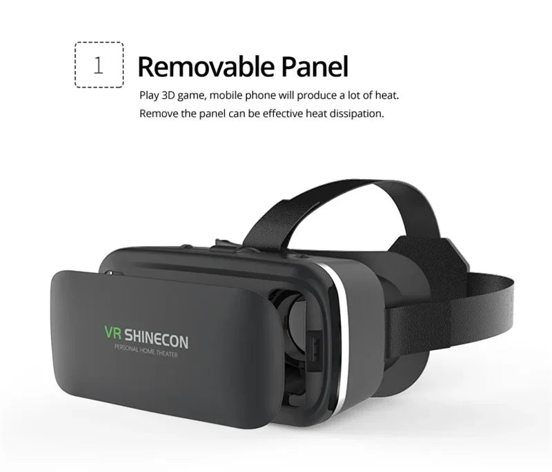 VR Shinecon 6.0 Casque Virtual Reality Glasses 3 D 3d Goggles Headset Helmet For iPhone Android Smartphone Smart Phone Viar Lens