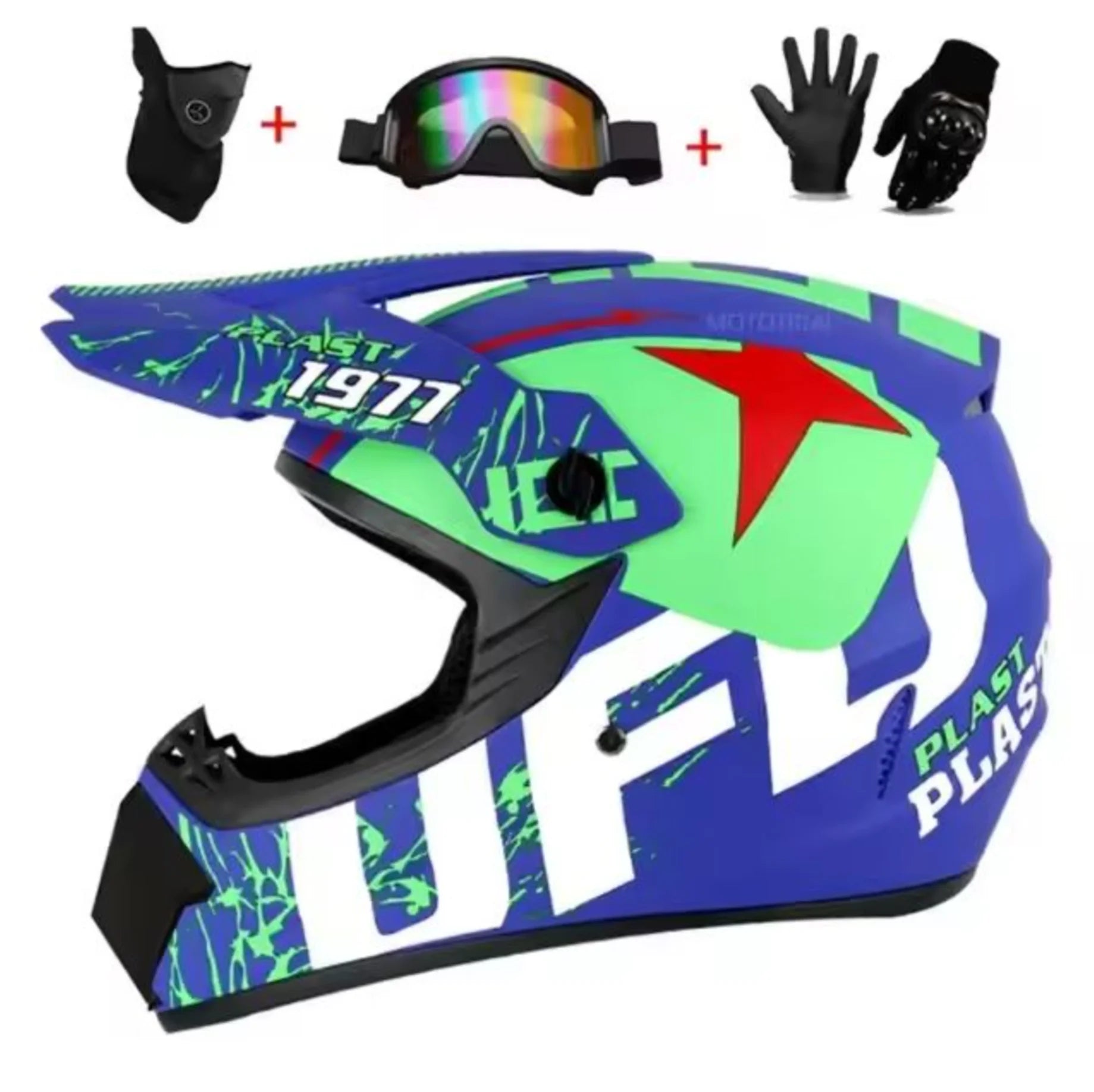 Casco Integral Moto Todoterreno | Downhill y Cross - ¡Incluye 3 Regalos!