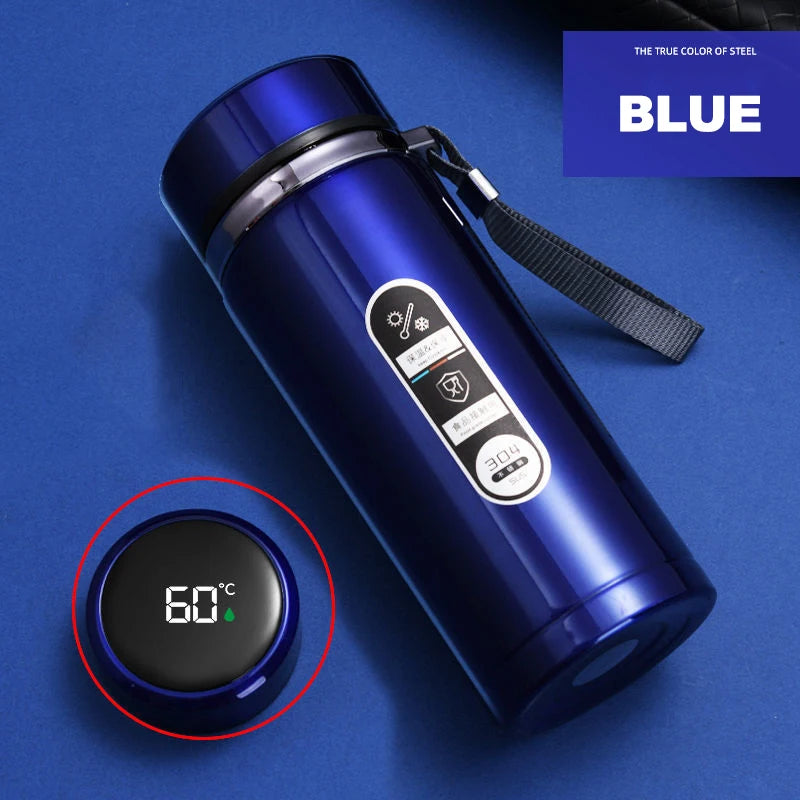 New Vacuum Flask Portable Cups Stainless Steel Thermos Bottle with LED Temperature Display Sus304 Tea Water Bottle