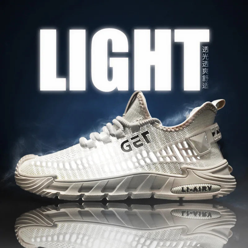 New Men's Sneakers Thick Sole Comfortable Casual Shoes Lightweight Breathable Fashion Running Shoes Luxury Male Tenis Masculino