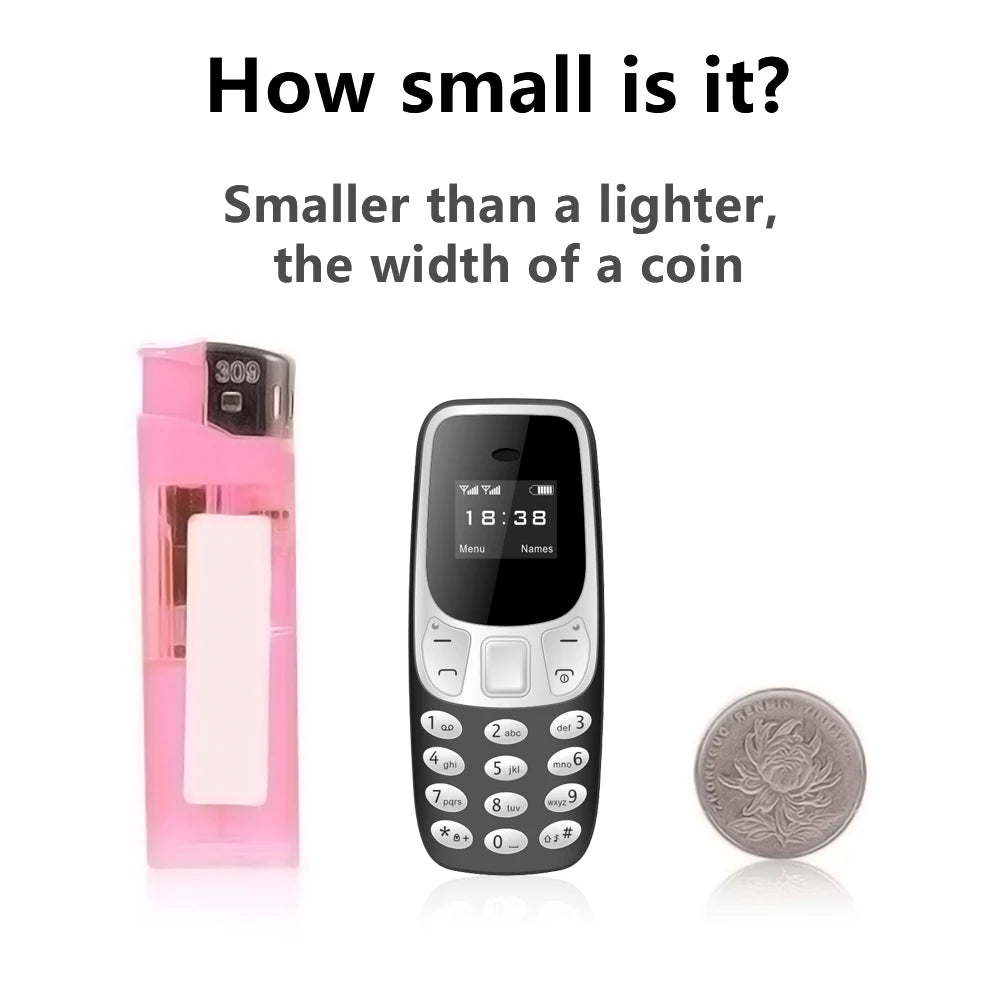 SERVO BM10 Mini Feature Phone Dual SIM Dual Standby Voice Dialing Low Radiation Mp3 Player With Earhook Pocket Cellular Phone