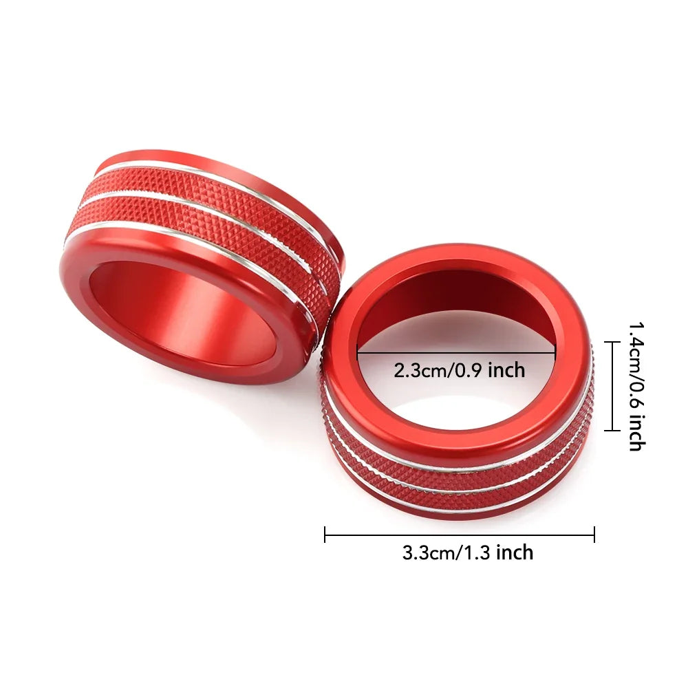 2pcs Car Air Conditioning Sound Knob Cover Interior Decoration For BMW 3 Series 2005-2013 E90 E91 E92 E93 320i 325i