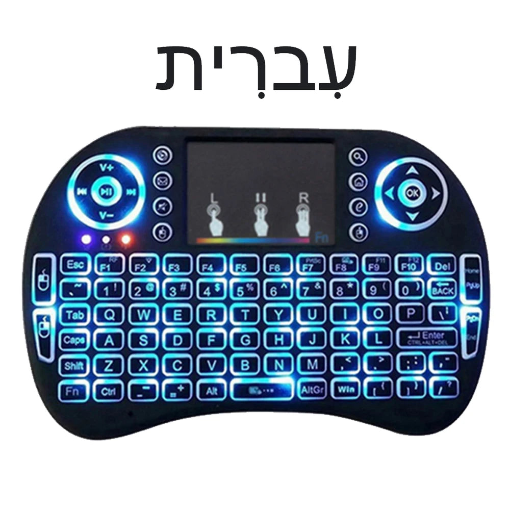 Mini Teclado Inalámbrico 2.4G con Touchpad y Retroiluminación
