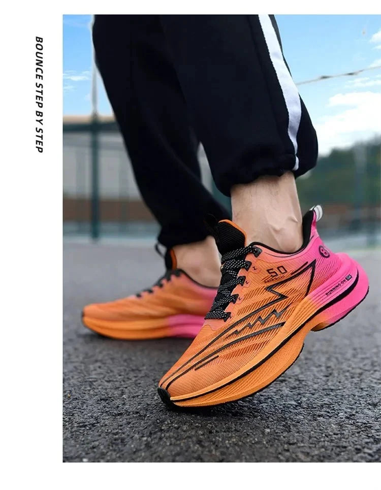 Zapatillas Running Placa de Carbono – Amortiguación Antideslizante Unisex