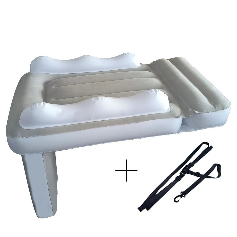 PVC Material Airplane Bed Inflatable Heavy Duty Kids Travel Bed Sleeping Cushion Hold Up To 88LBS Air Bed Seat Extender