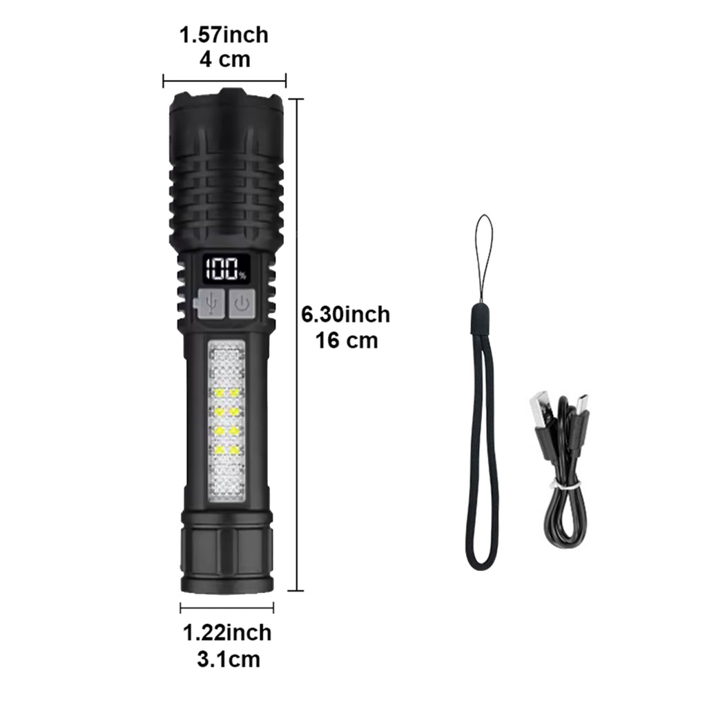 99000000LM 1500W Ultra Powerful Flashlights Rechargeable LED Tactical Torch Super Bright Lamp Outdoor Adventure Fishing Camping