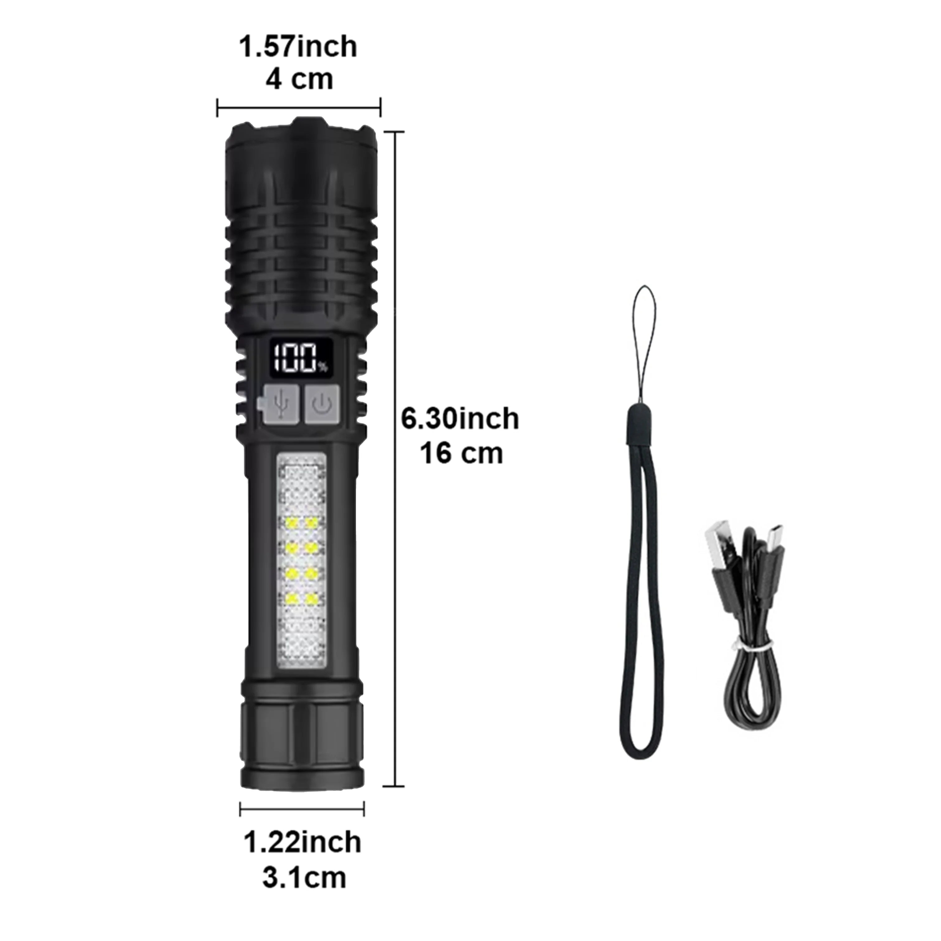 99000000LM 1500W Ultra Powerful Flashlights Rechargeable LED Tactical Torch Super Bright Lamp Outdoor Adventure Fishing Camping